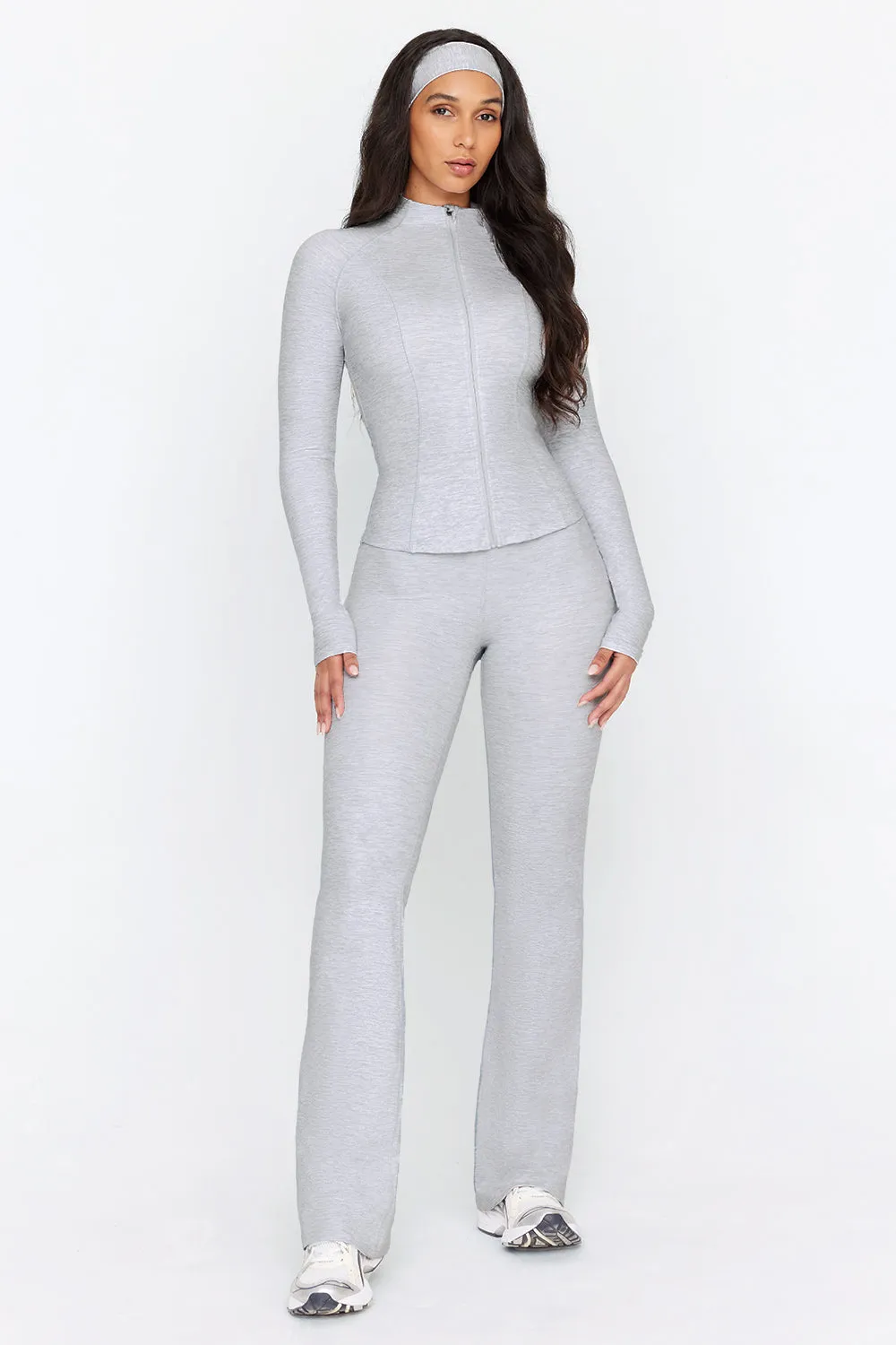 DAYFLEX ZIP THROUGH JACKET - GREY MARL