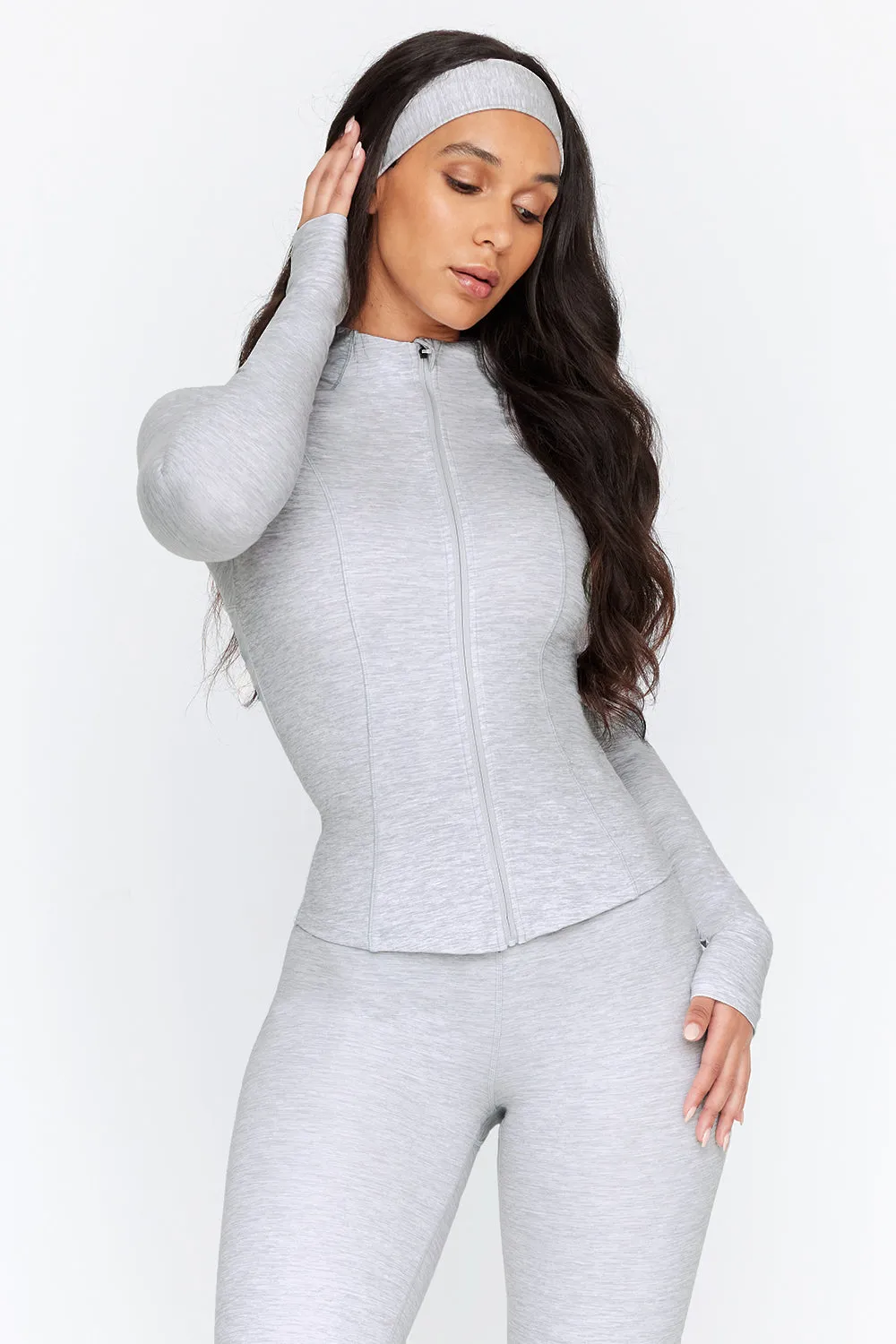 DAYFLEX ZIP THROUGH JACKET - GREY MARL