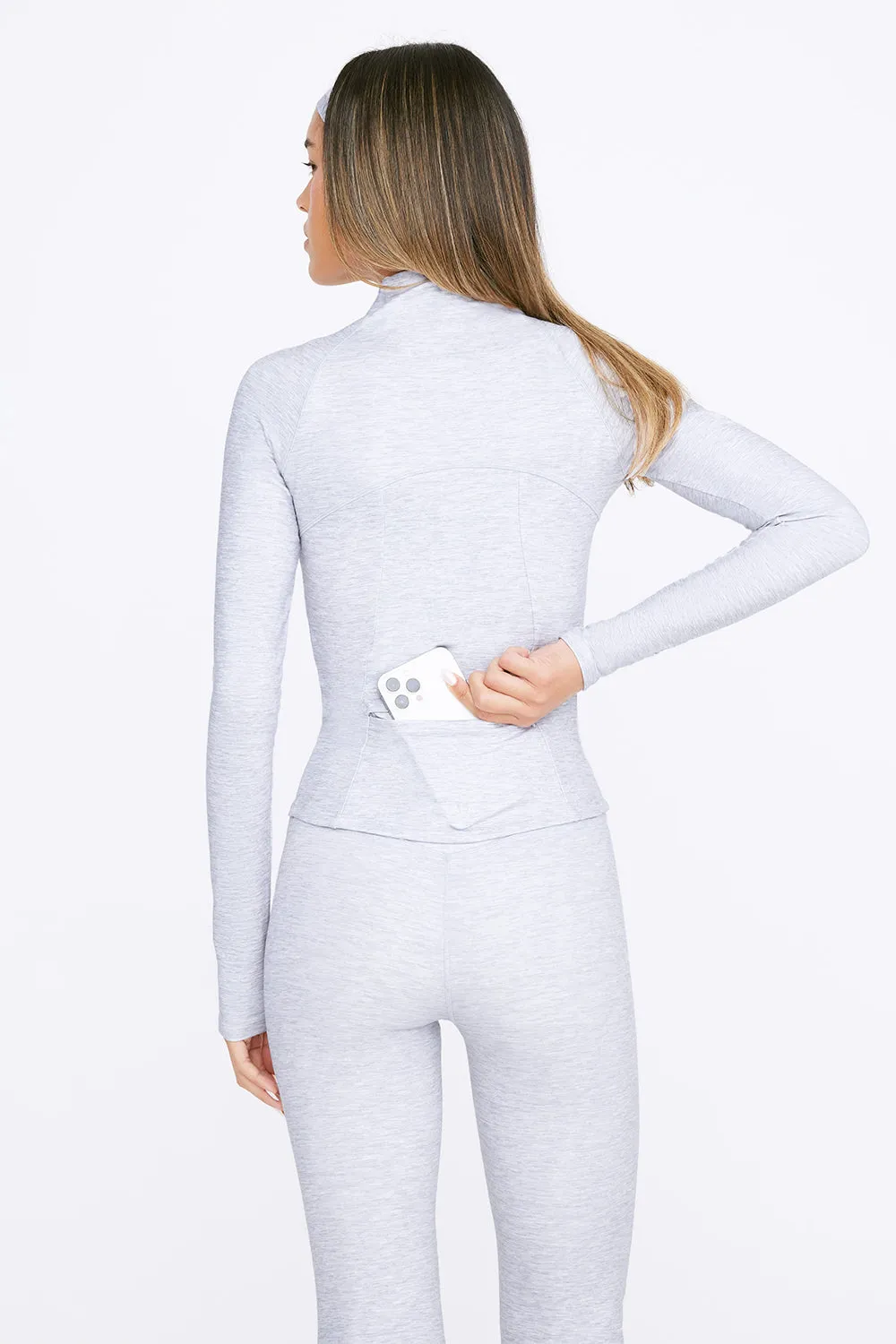 DAYFLEX ZIP THROUGH JACKET - GREY MARL