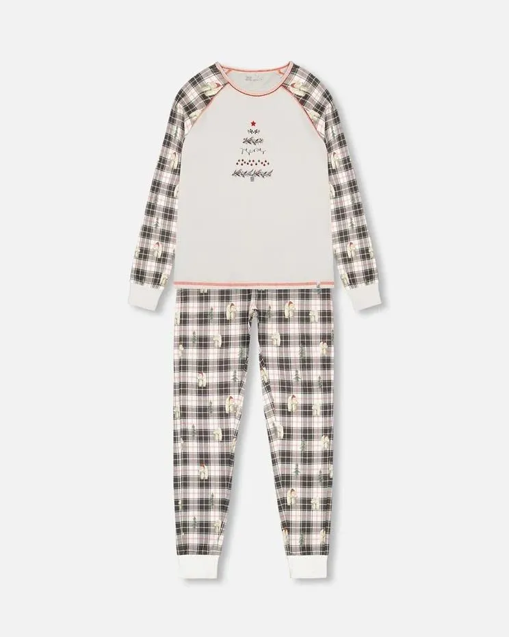 Deux Par Deux Women's Polar Bear Print PJ Set