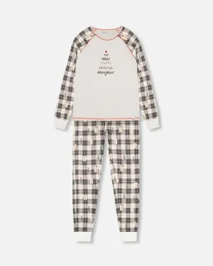 Deux Par Deux Women's Polar Bear Print PJ Set