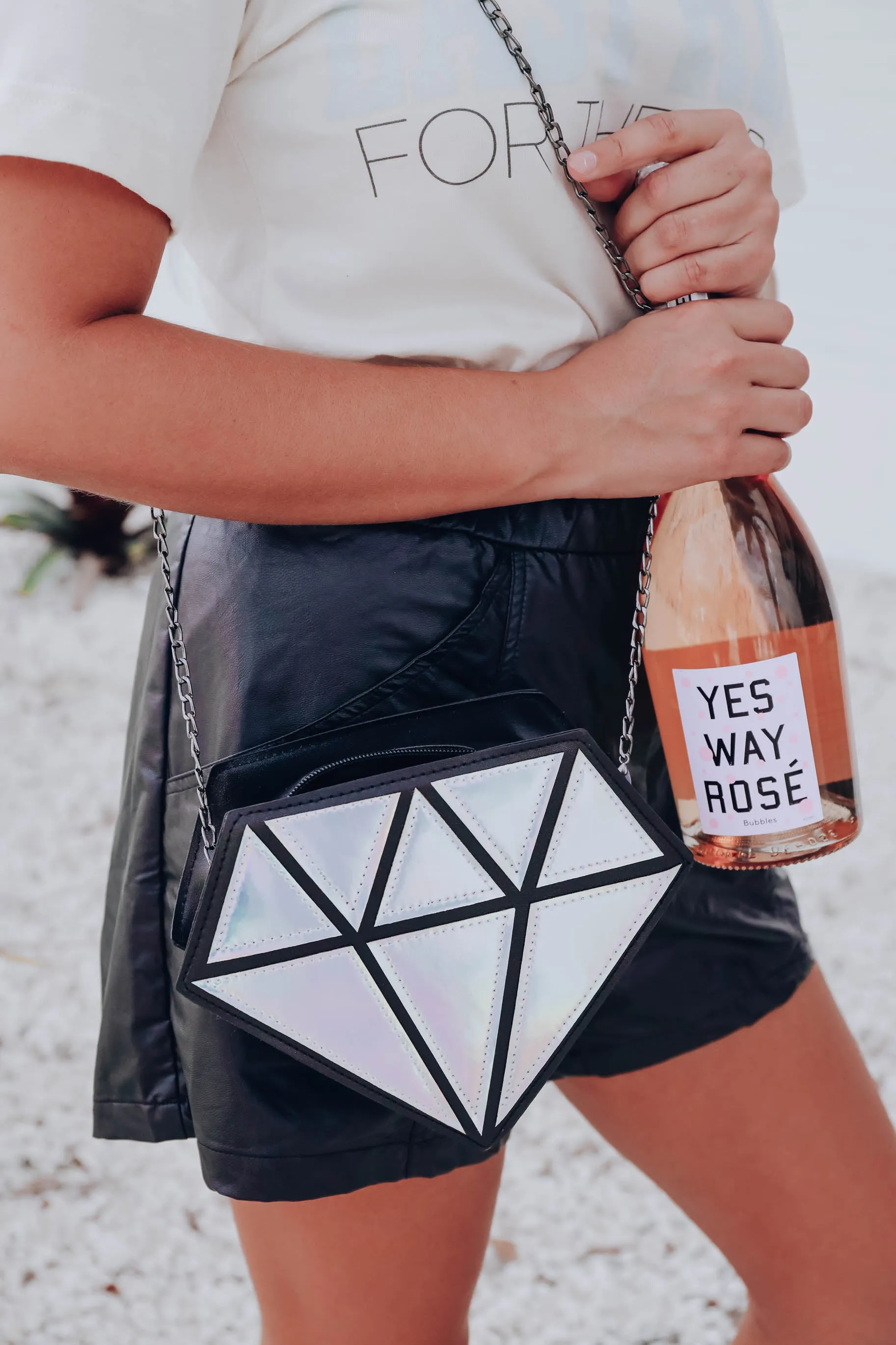 Diamond Girl Crossbody Bag - Gold & Silver