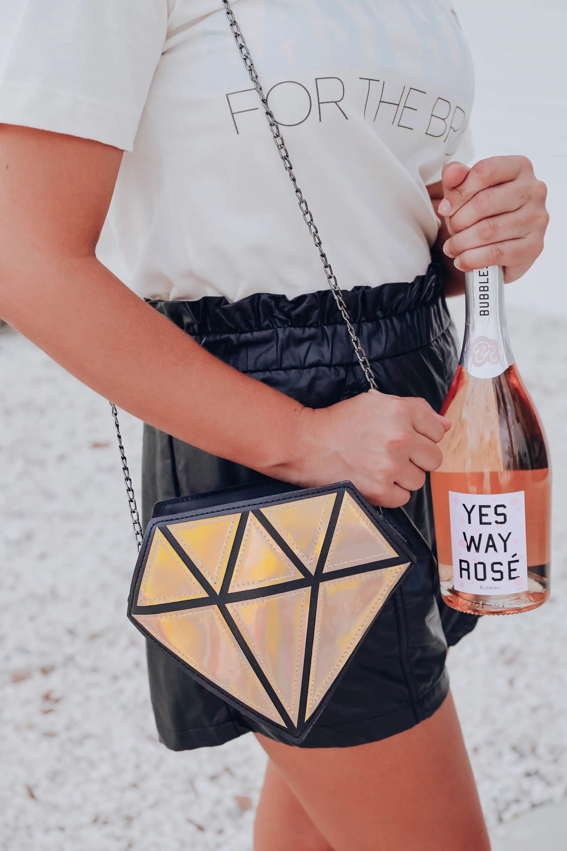 Diamond Girl Crossbody Bag - Gold & Silver