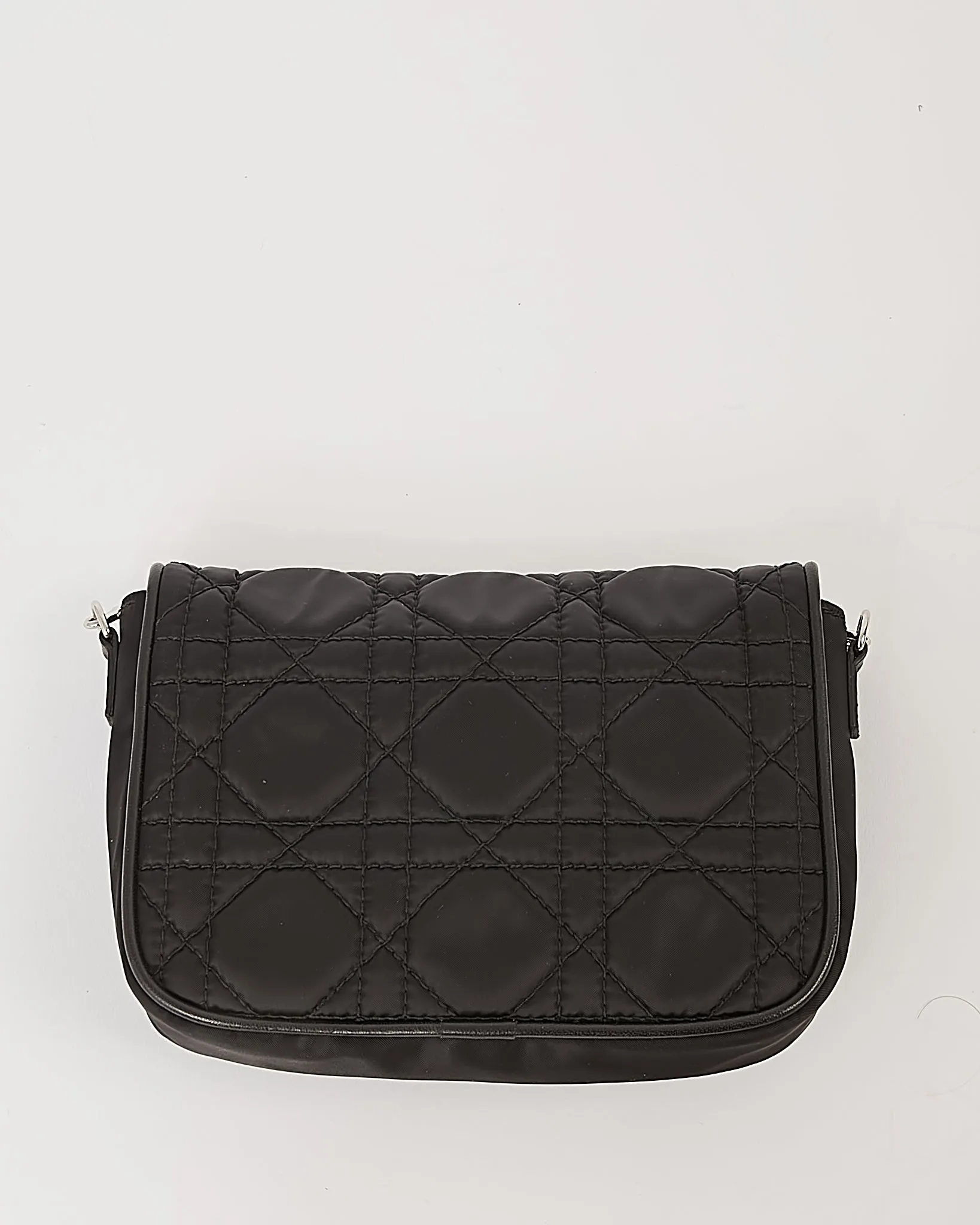 Dior Black Satin Cannage Crossbody Bag