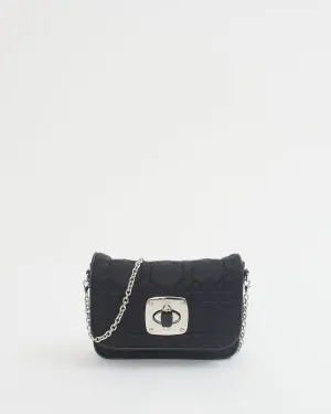 Dior Black Satin Cannage Crossbody Bag