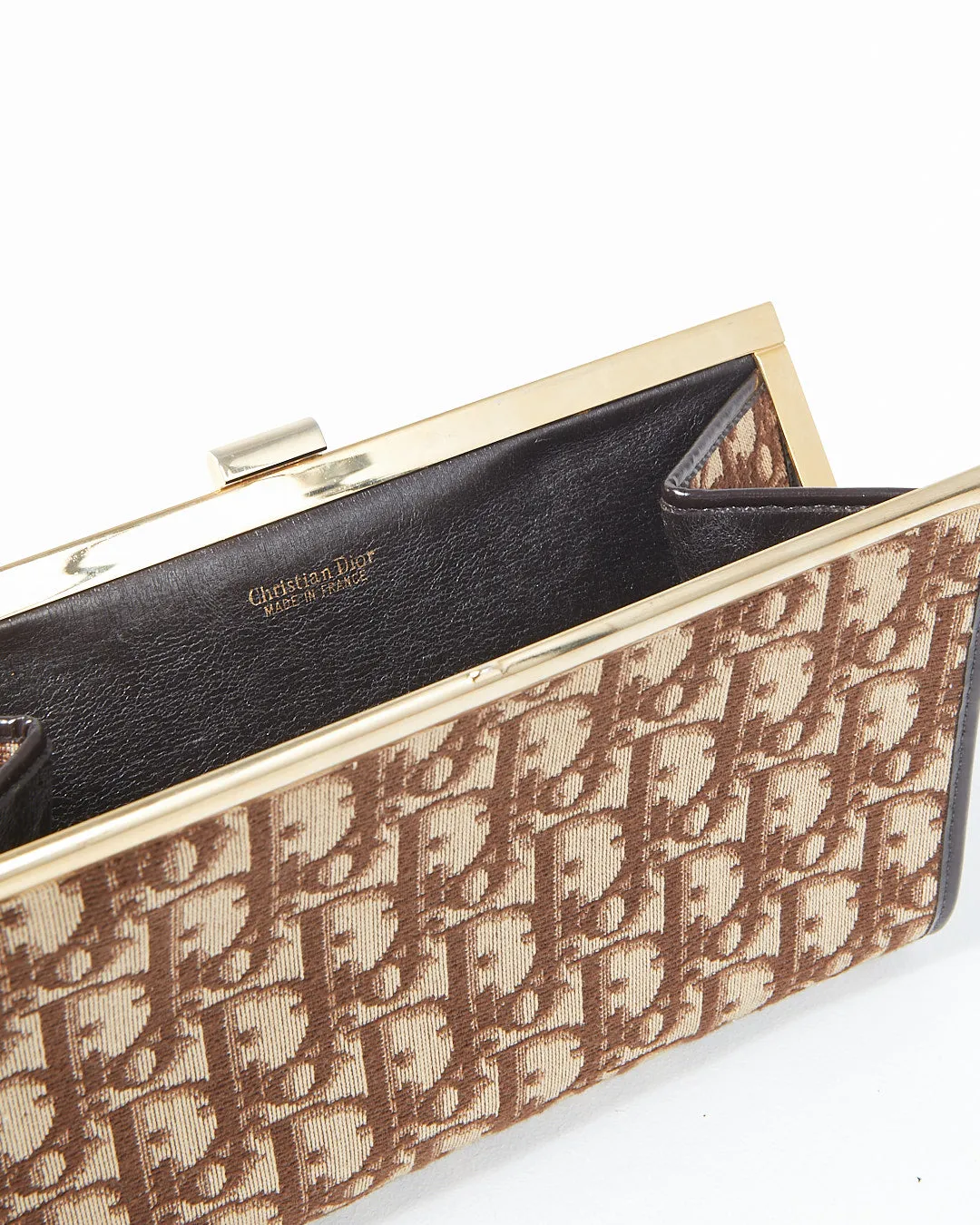 Dior Brown Canvas Diorissimo Vintage Clutch