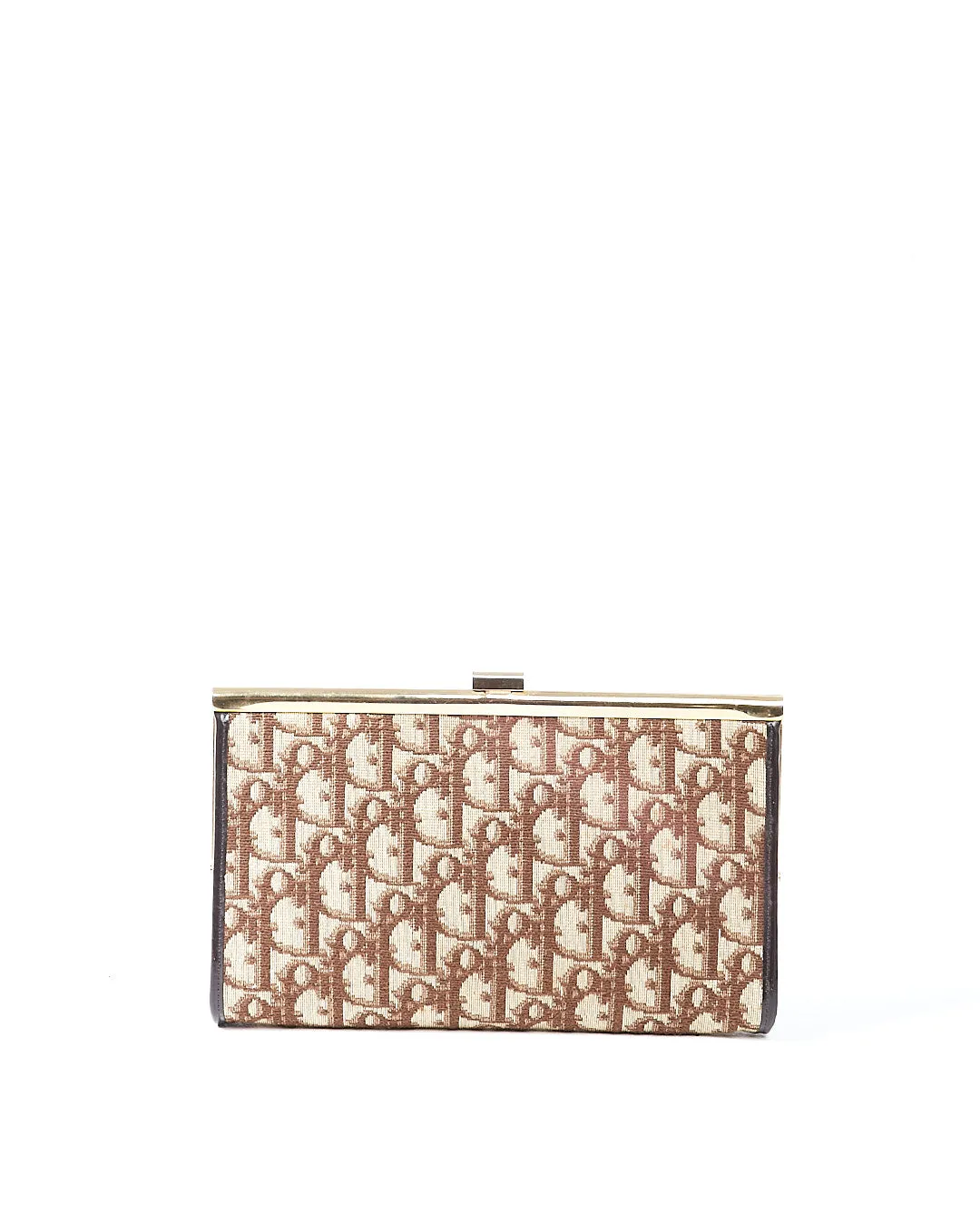Dior Brown Canvas Diorissimo Vintage Clutch