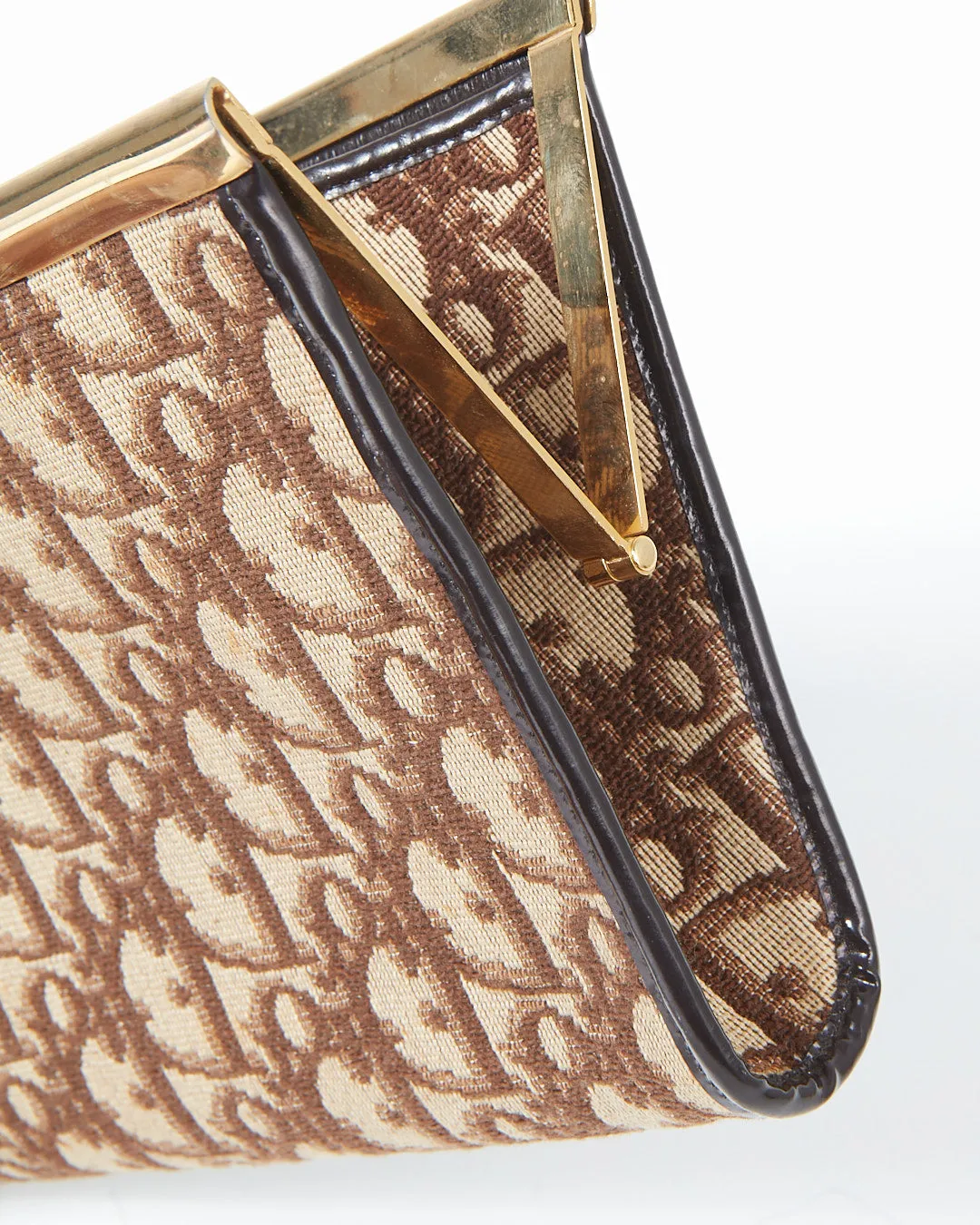Dior Brown Canvas Diorissimo Vintage Clutch