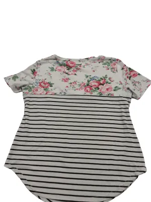 Double print Nursing friendly Maternity Top, size Large