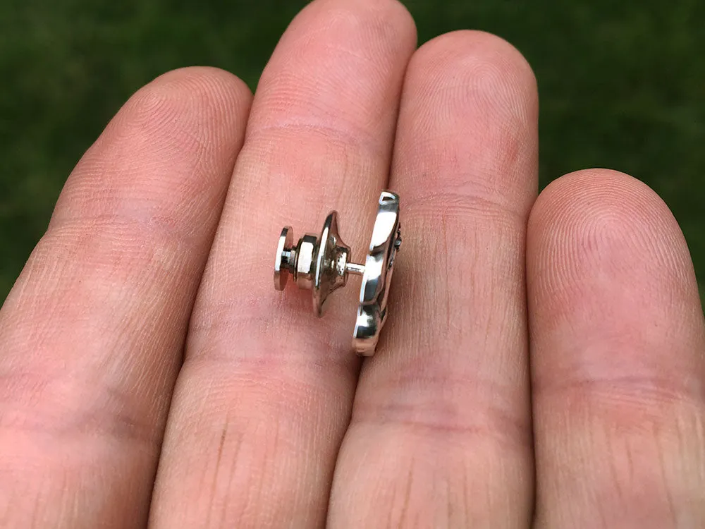 Dragon Tie Tack or Dragon Tie Bar / Tie Clip Sterling Silver
