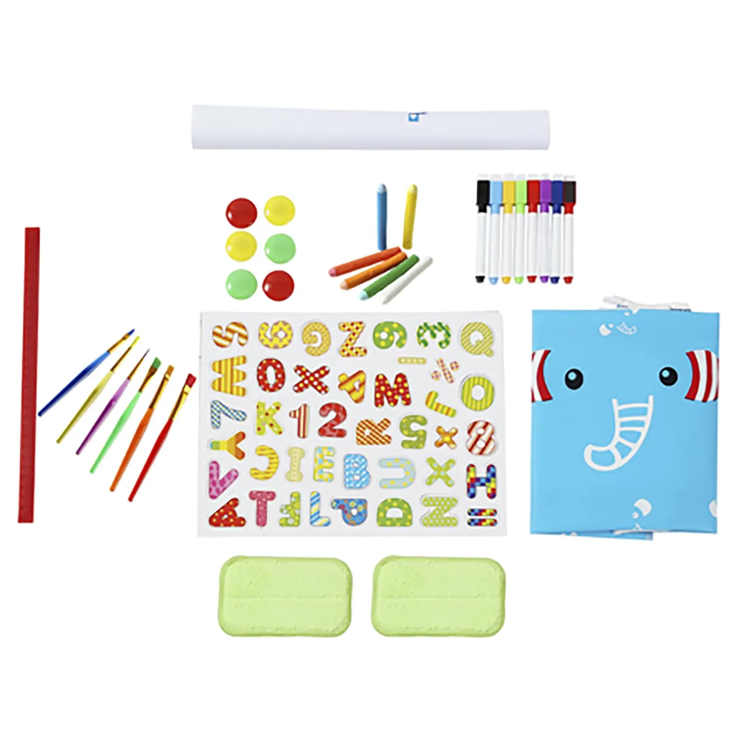 Easy Playhouse Easel for Kids Wooden Whiteboard & Chalkboard Easel
