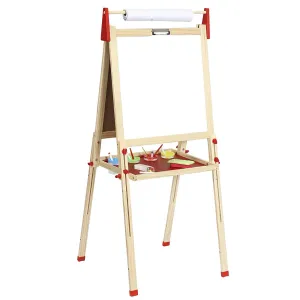 Easy Playhouse Easel for Kids Wooden Whiteboard & Chalkboard Easel