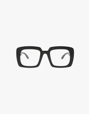Elisa Johnson Maya Sunglasses in Gloss Black