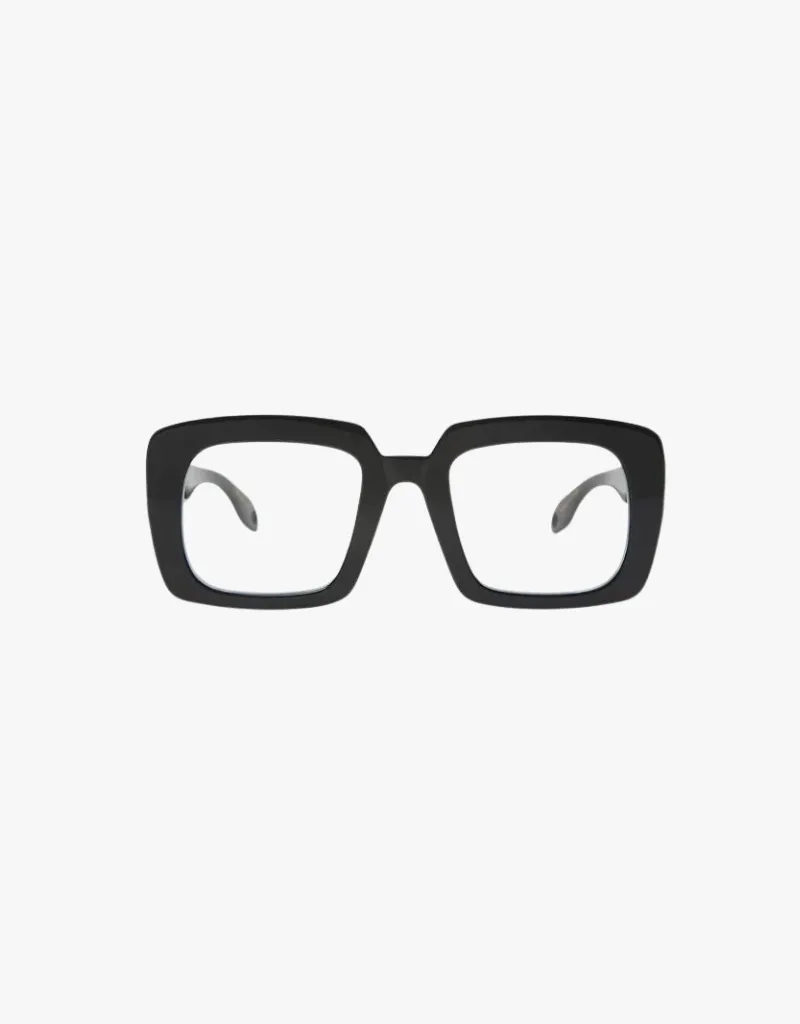 Elisa Johnson Maya Sunglasses in Gloss Black