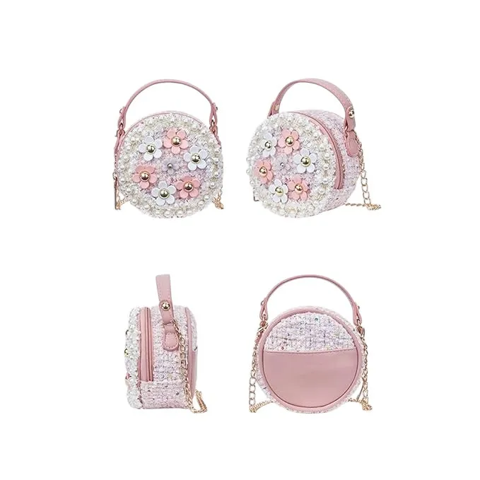 Embellished Floral Circle Bag
