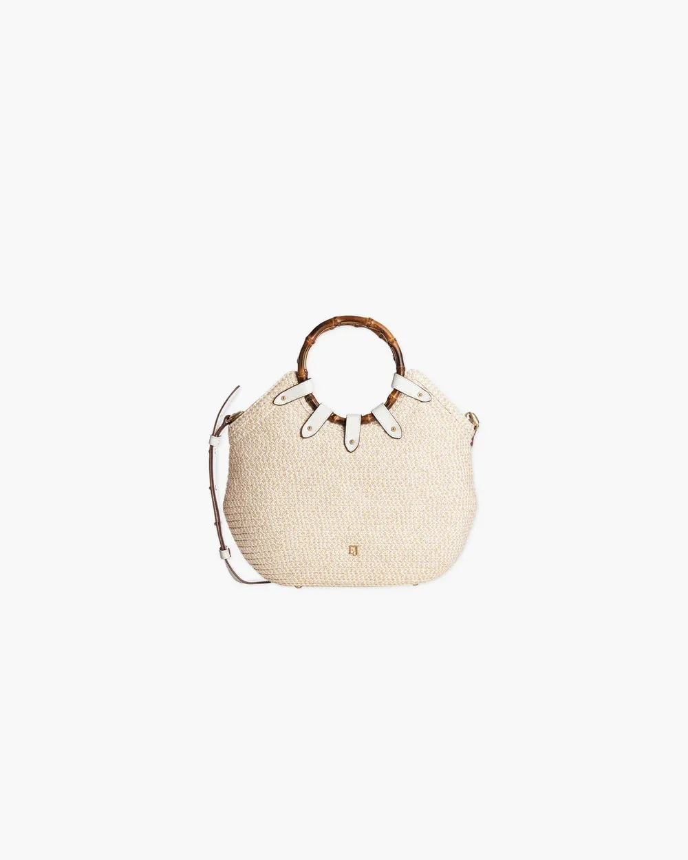 Eric Javits My Way Straw Bag in White Mix