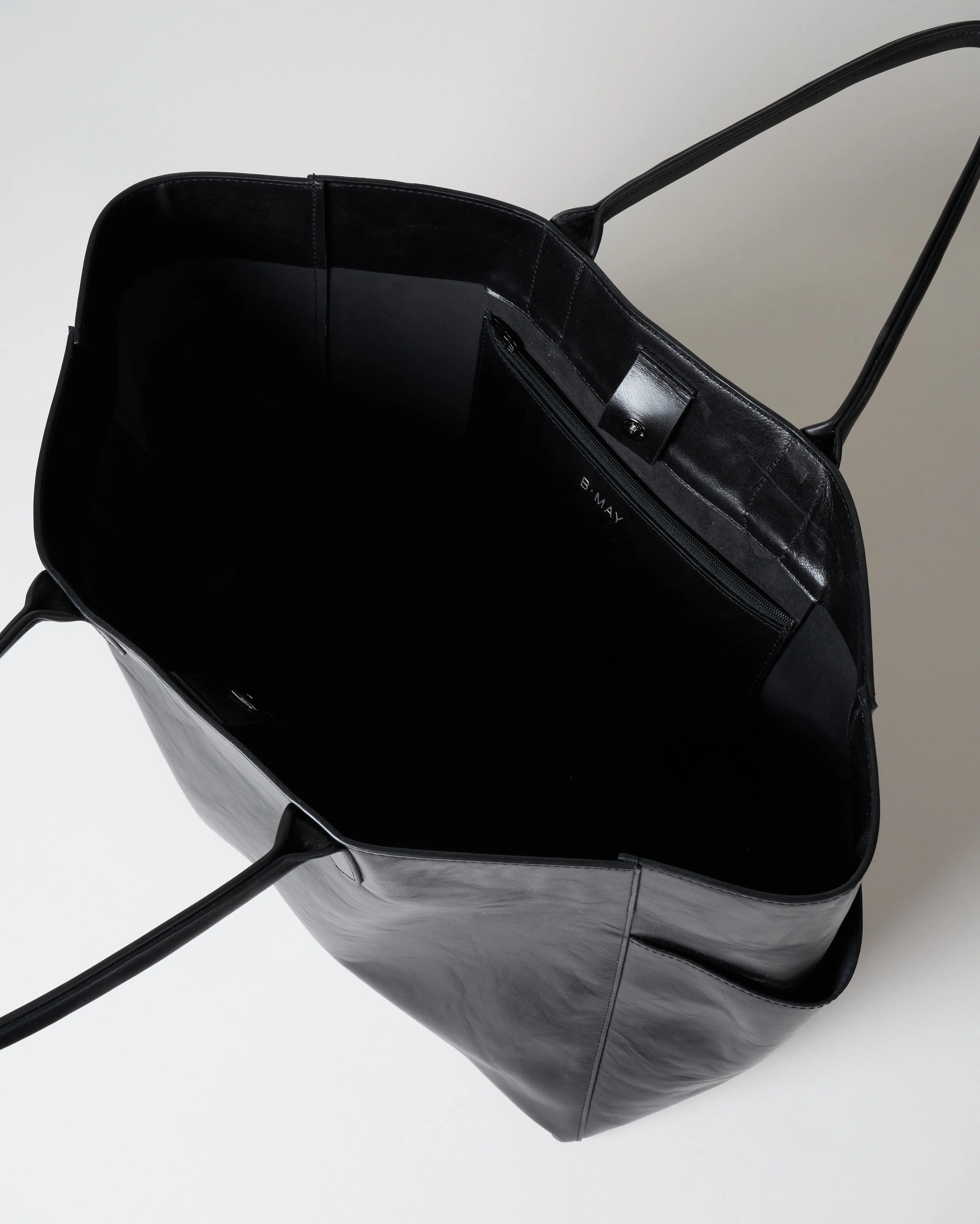 extra large pocket tote - black vintage
