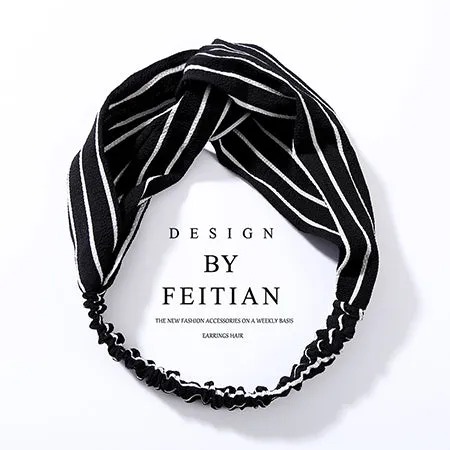 Fashion Plaid Knot Headband Turban
