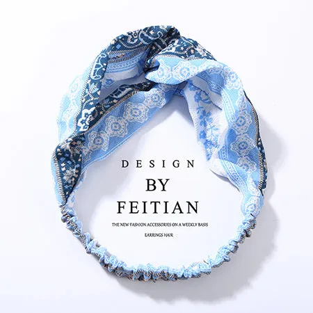 Fashion Plaid Knot Headband Turban