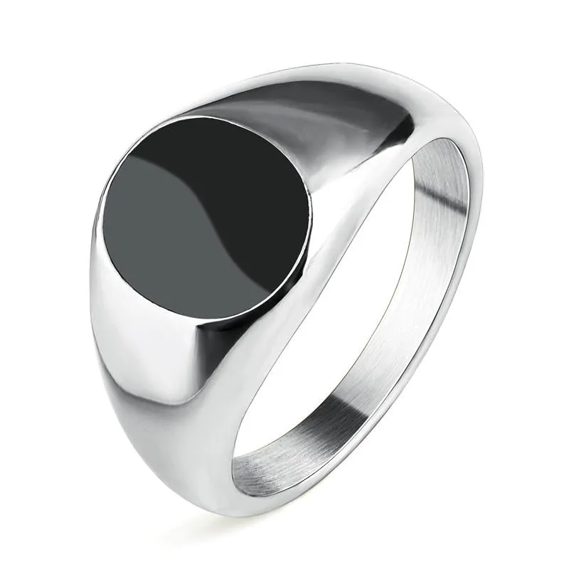 Fashion Ring Square Top Rock Punk Men Signet Biker Rings Stainless Steel Male Jewelry Gold Color Men&#39;s Gift