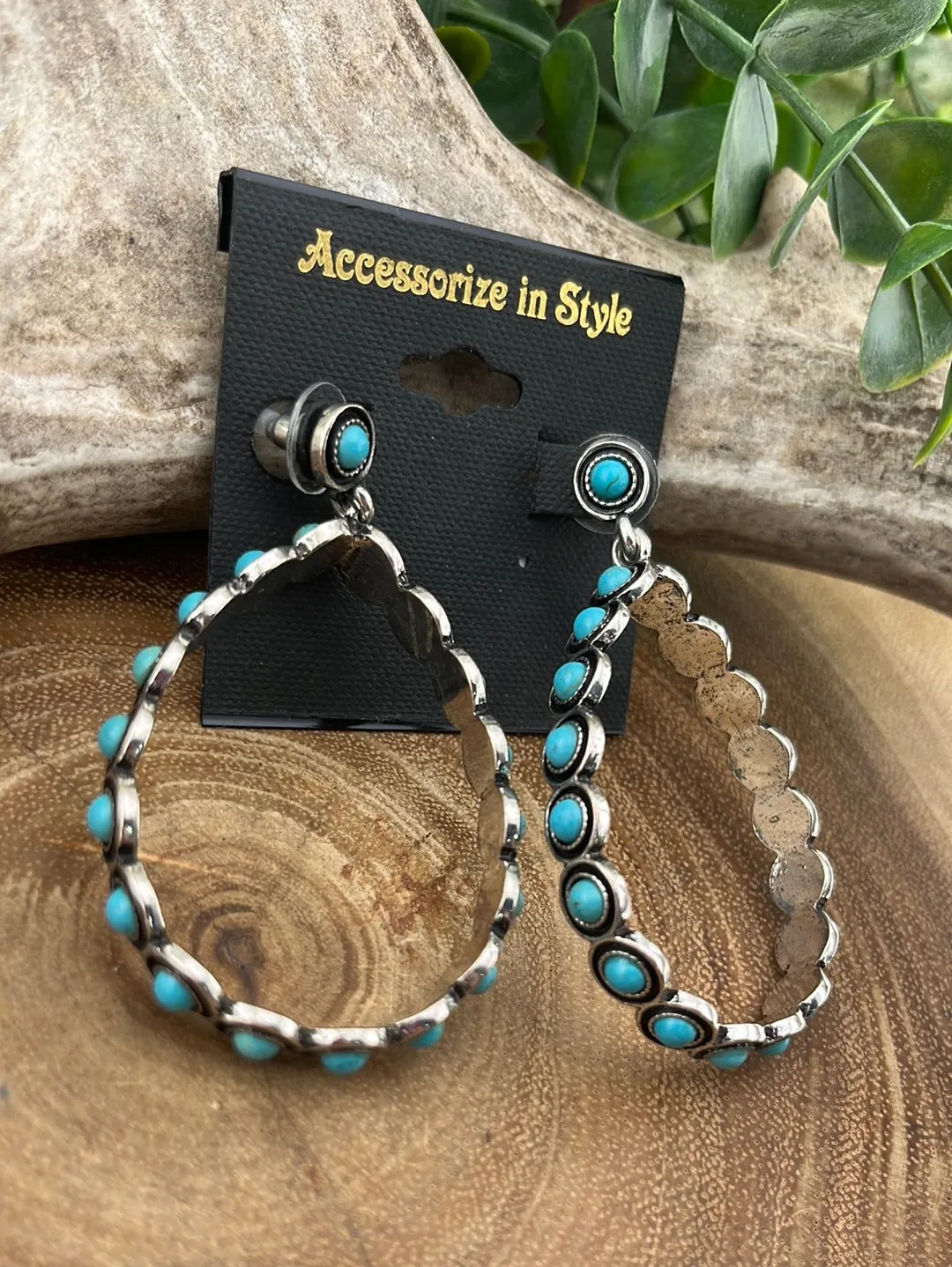 Fashion Turquoise Teardrop Earrings