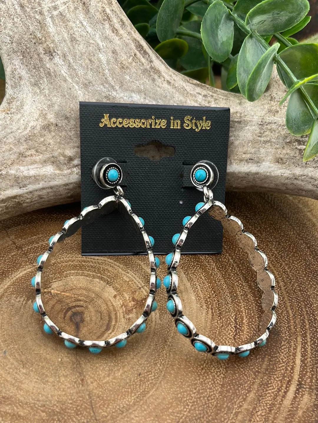 Fashion Turquoise Teardrop Earrings