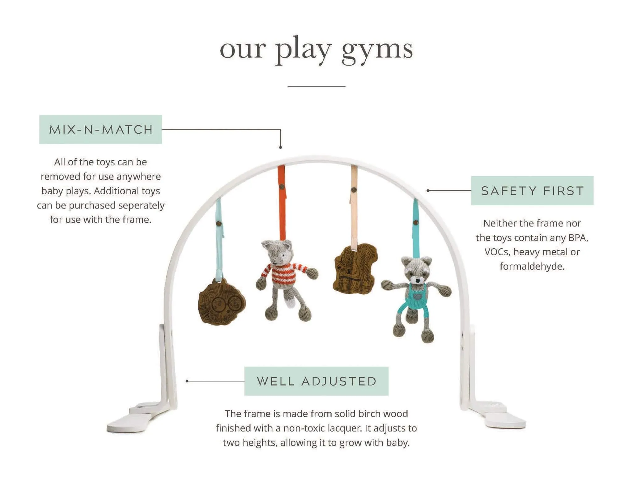 Finn   Emma - Play Gym - Feather - Natural