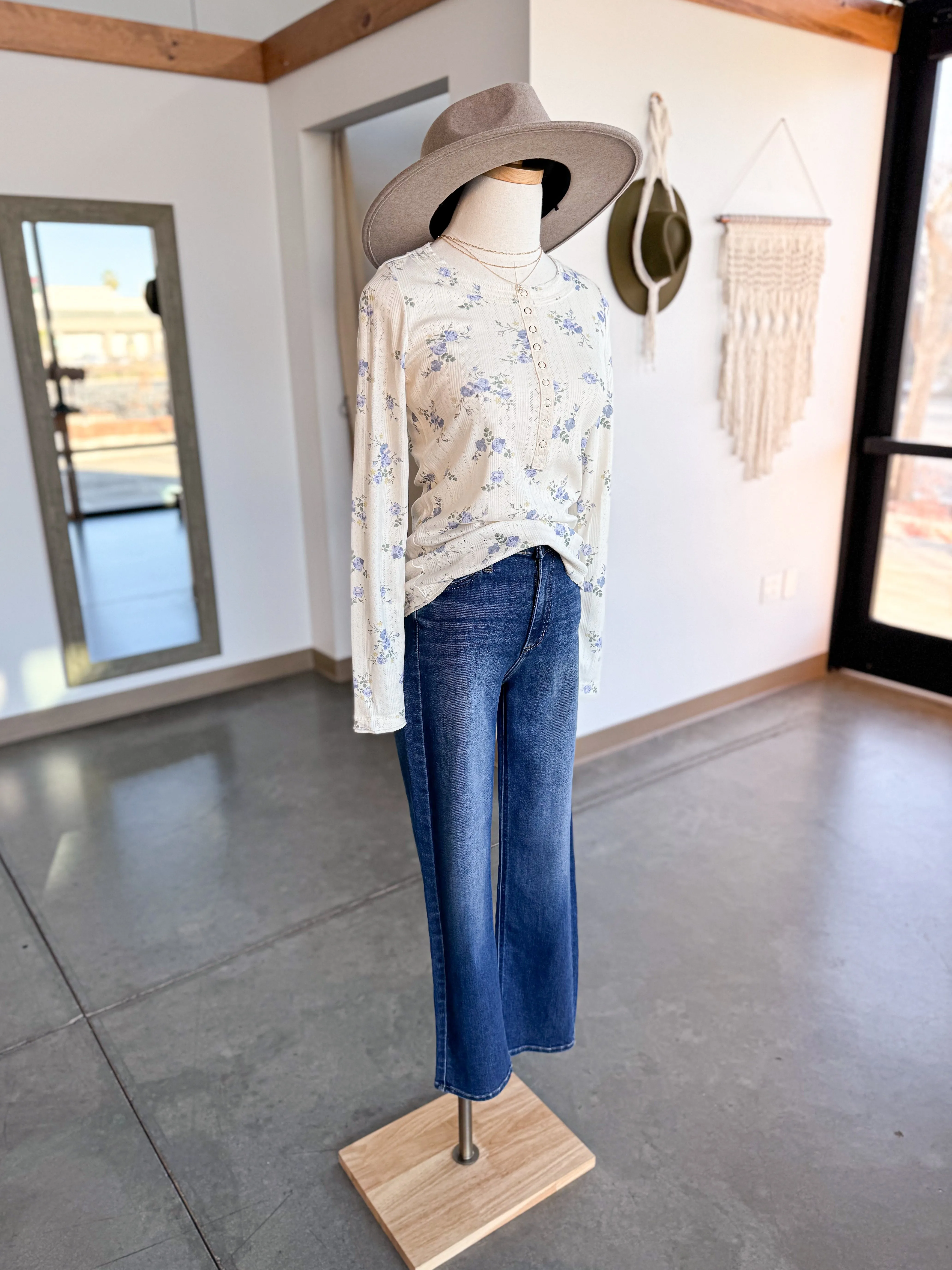Floral Angie Top - Blue