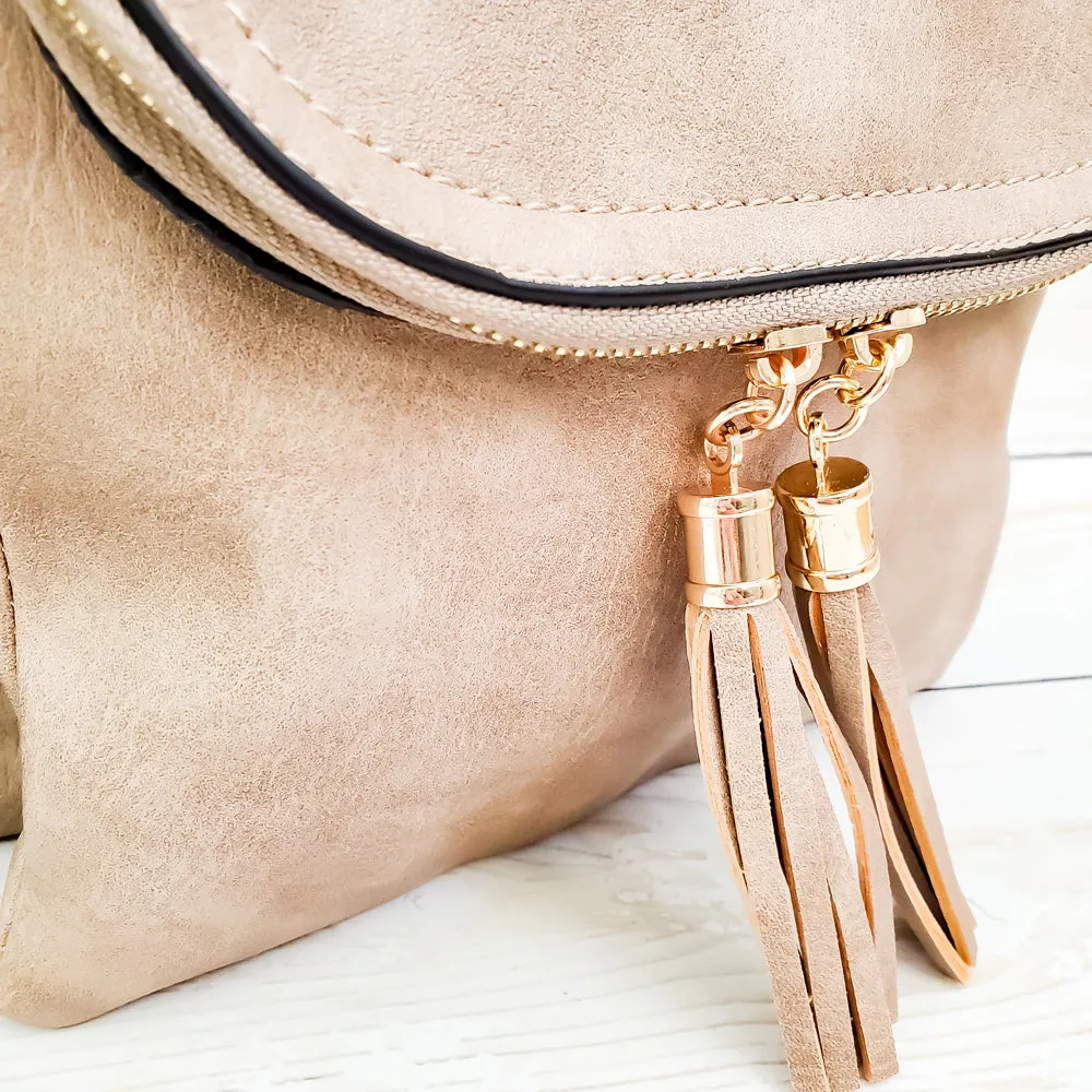 Fold-over Two Compartment Crossbody Purse - 3 Colors