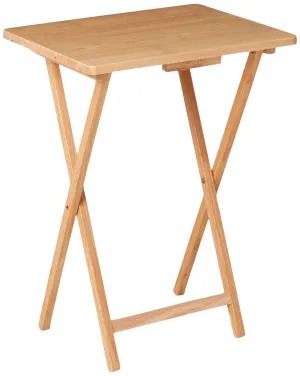 Folding TV Tray Table Natural 19 x 15 x 26 Inch Free Shipping