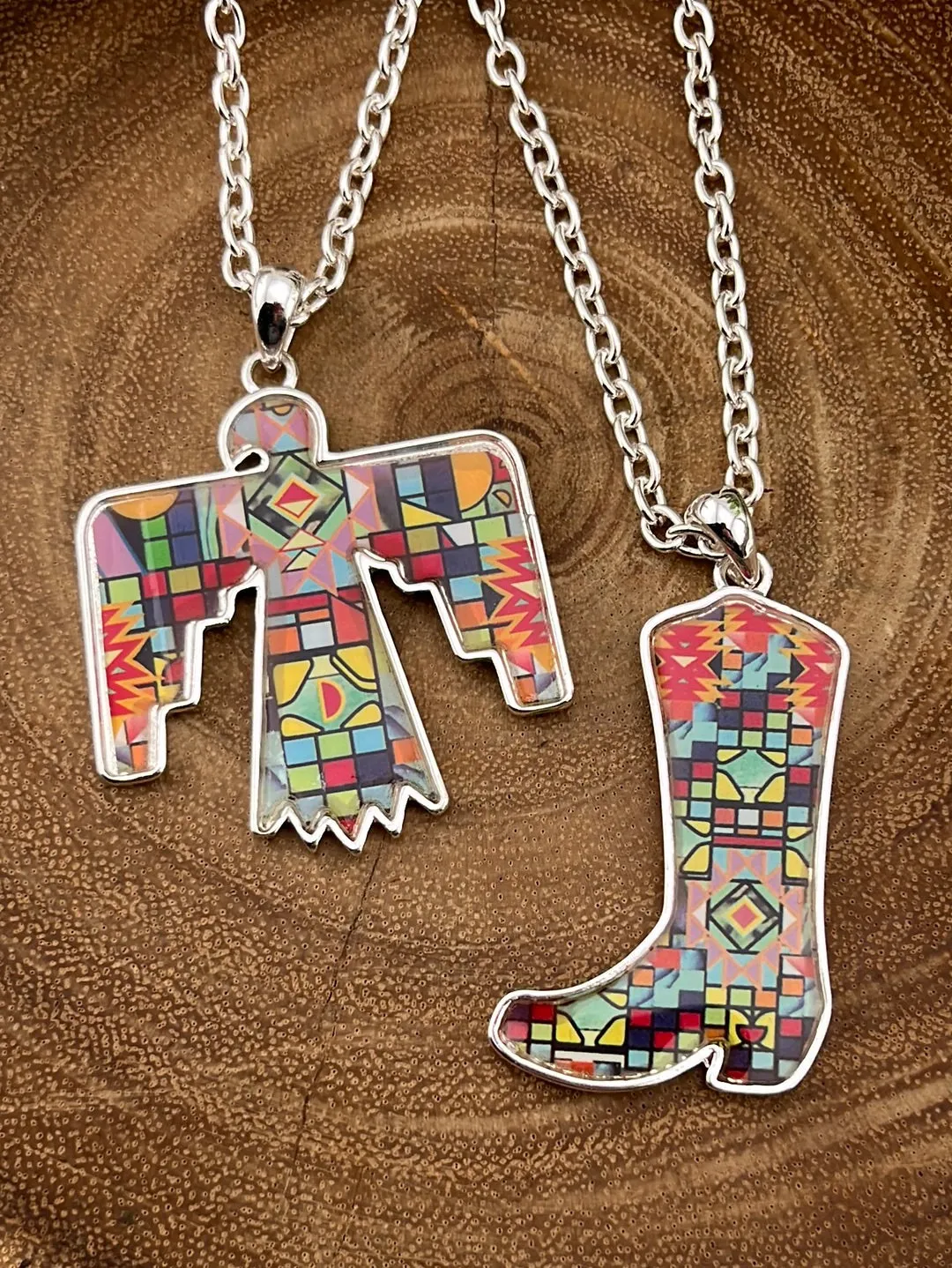 Franklin Fashion Aztec Boot Necklace & Fish Hook Earrings