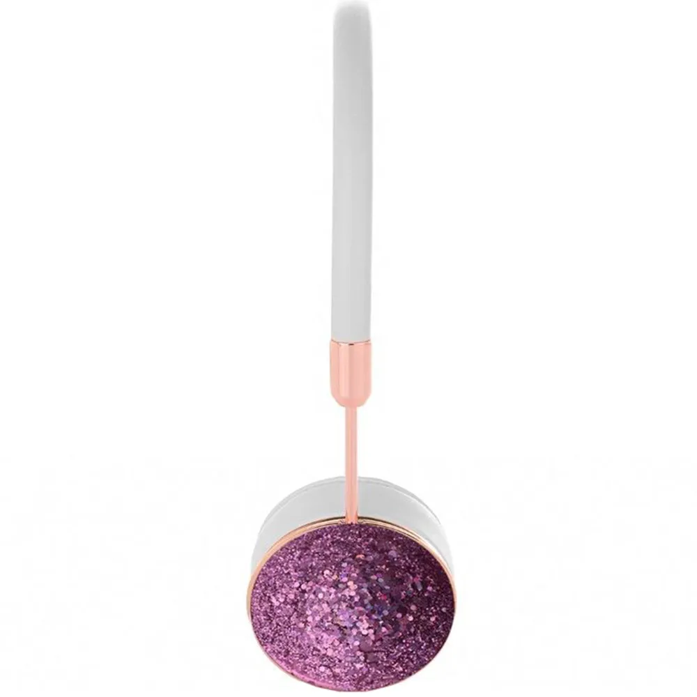 Frends Layla White Leather On-Ear Headphones Bundle - Pink Glitter