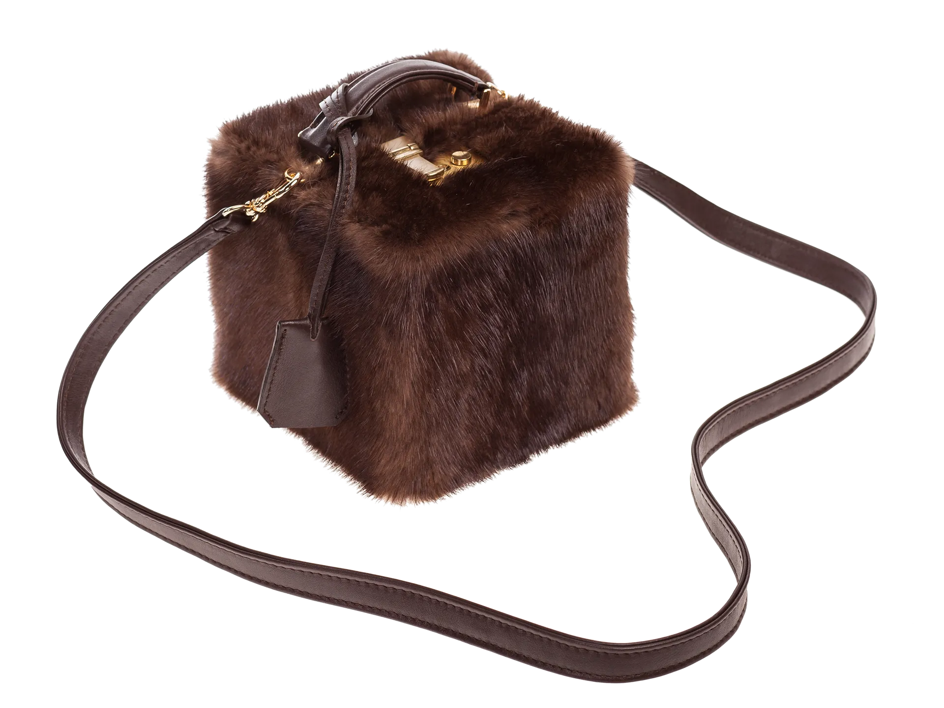 Fur Crossbody Box Bag