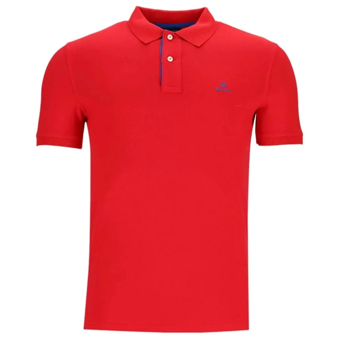 Gant Contrast Collar Rugger Red