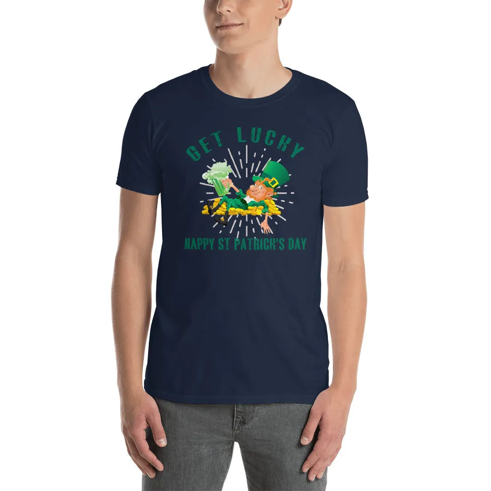 Get Lucky T Shirt Navy Happy St. Patrick's Day T Shirt for Men