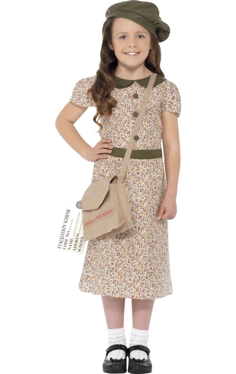 Girls Flower Evacuee Costume