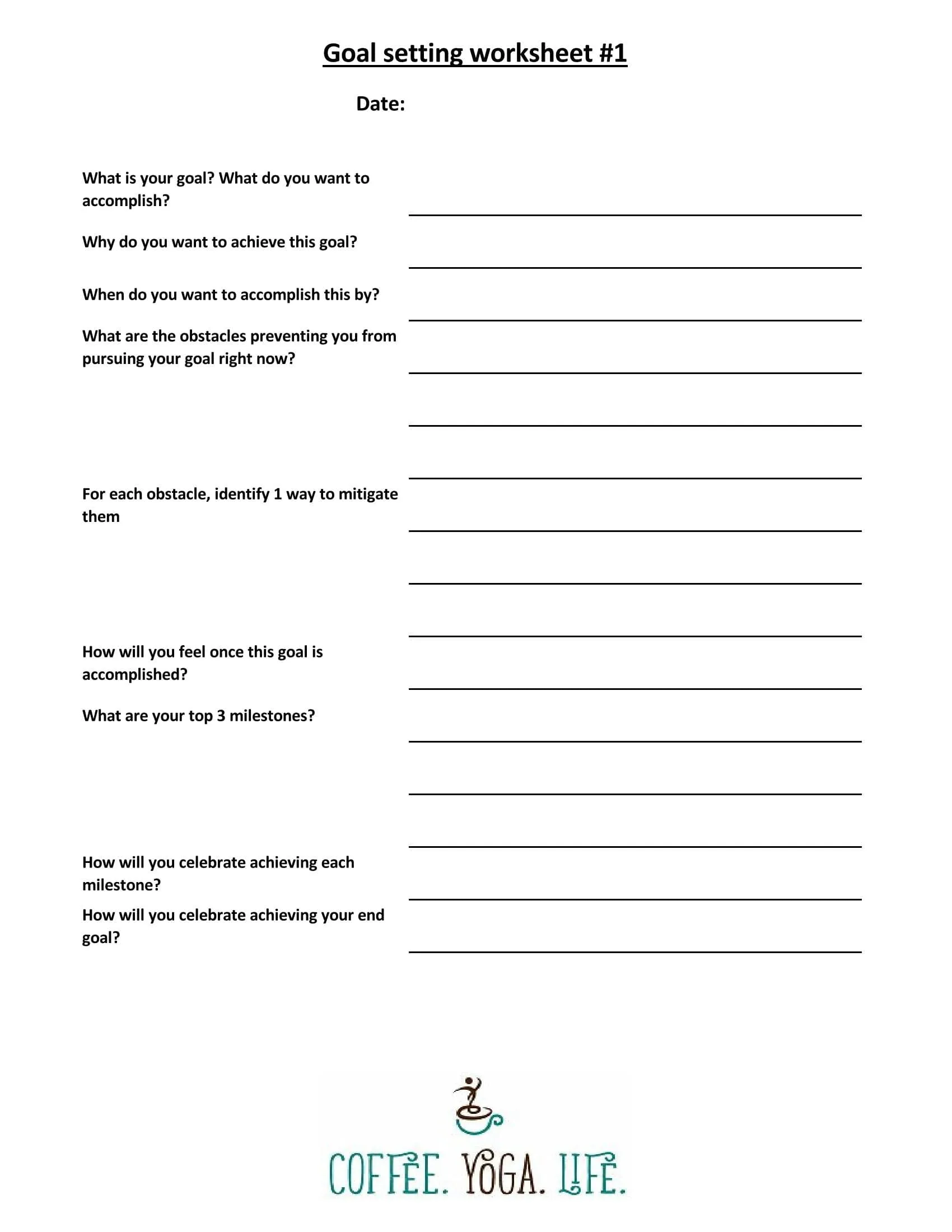 Goal Setting Worksheet #1
