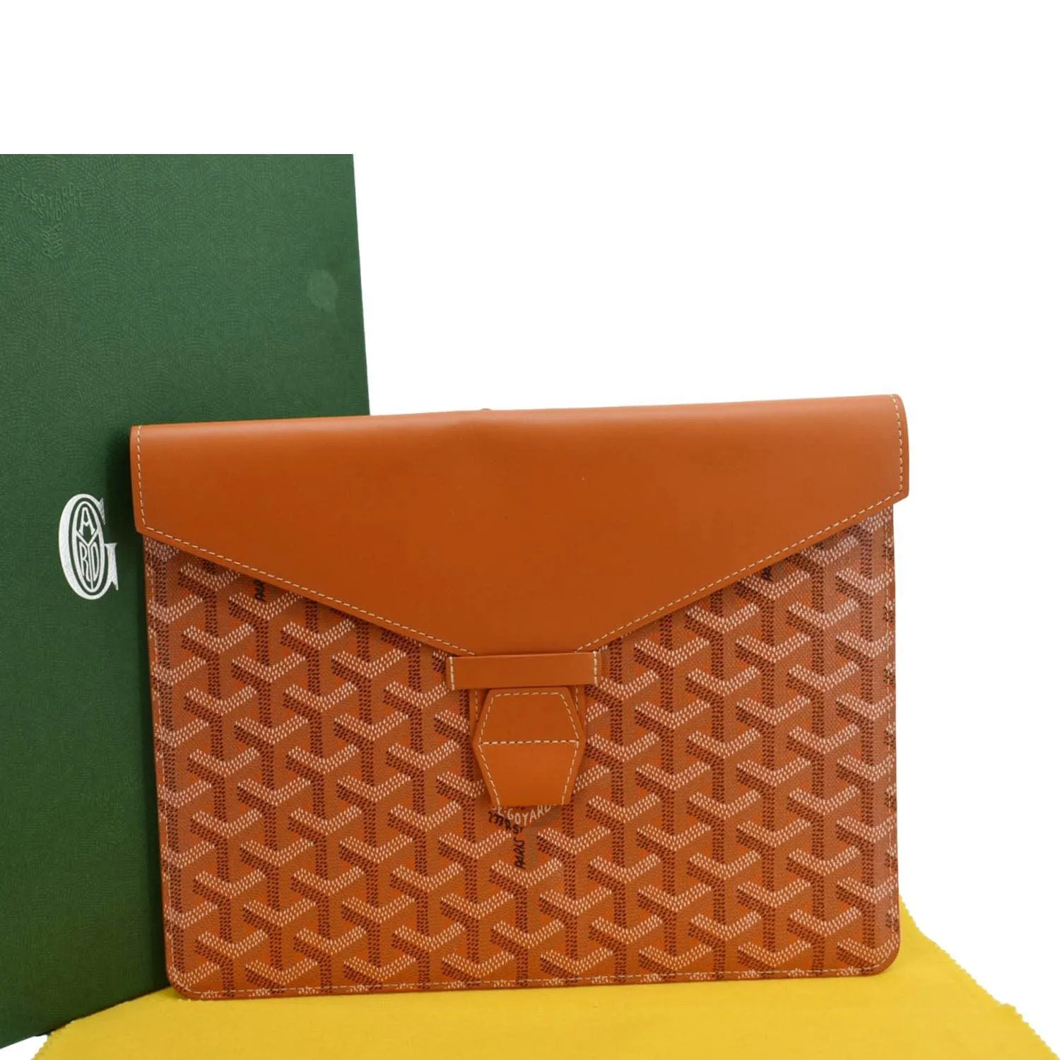 GOYARD Camondo MM Canvas Horizontal Clutch Orange