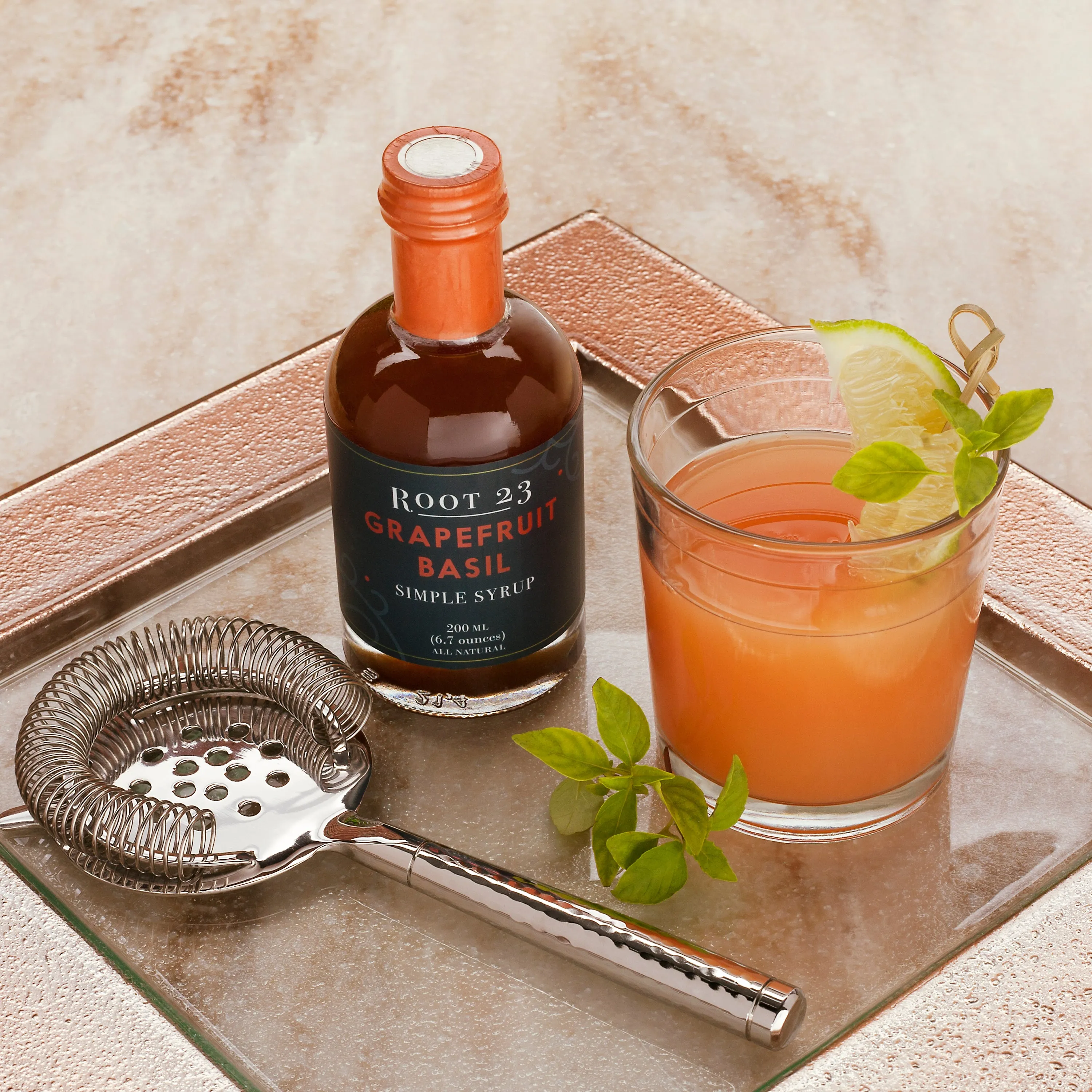 Grapefruit Basil Simple Syrup