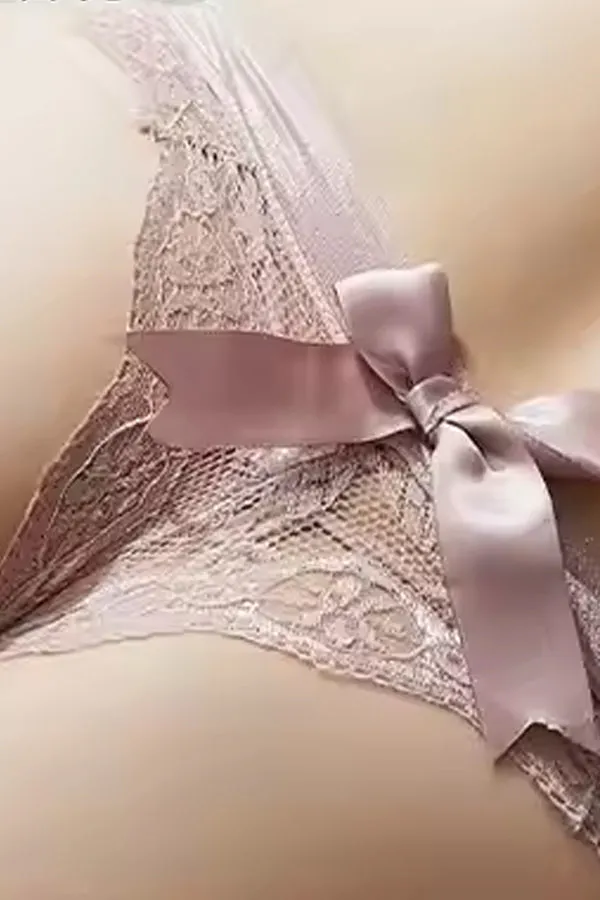 Green Lace Cheeky Cut Panty with Bow