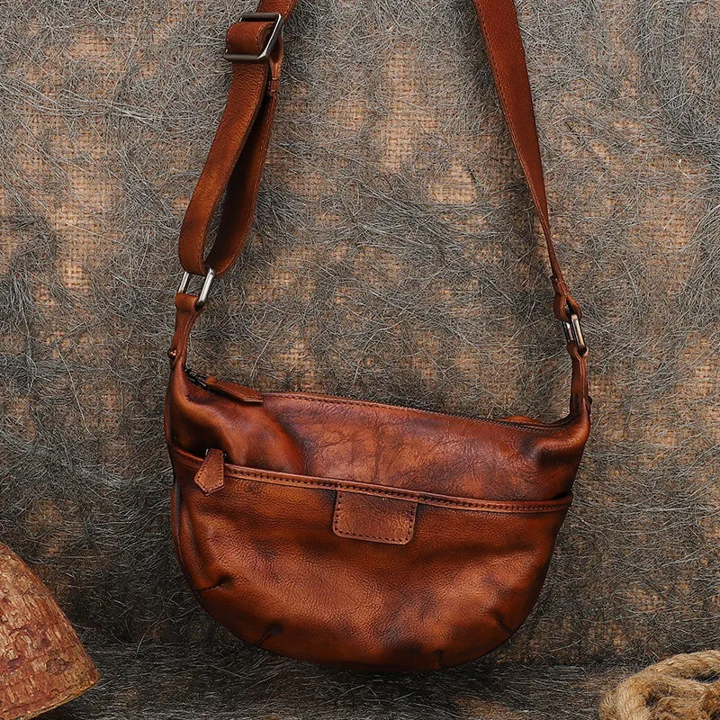 Green Leather Womens Saddle Shoulder Bags Saddle Vintage Crossbody Purse for Women