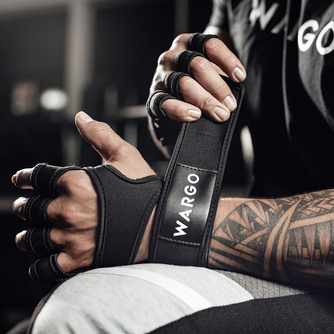 GUANTES PARA GYM DE LEVANTAMIENTO - NEGRO