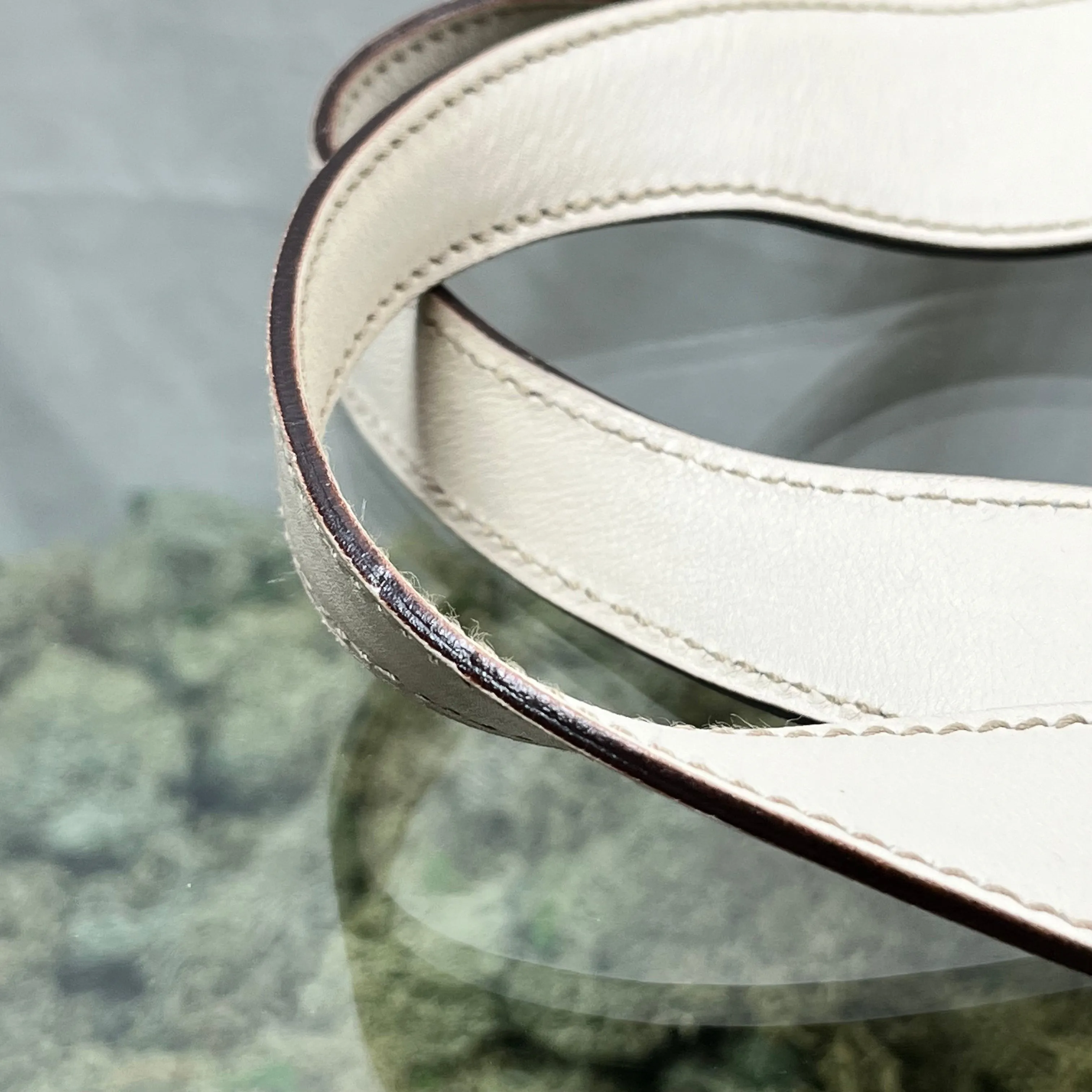 GUCCI Cream Soft Calfskin Leather Small Tote