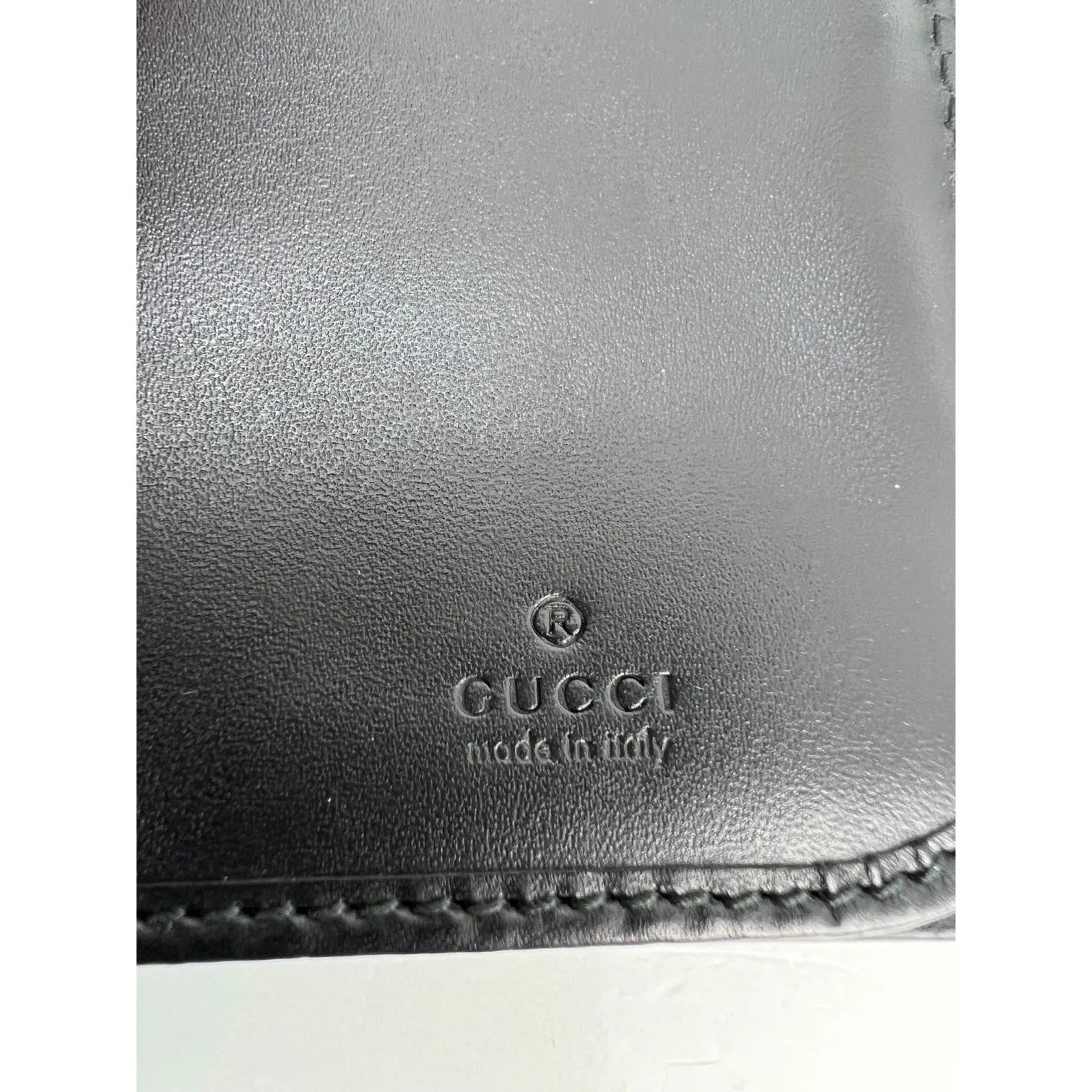 Gucci Guccissima Foldover GG Black long Wallet Clutch