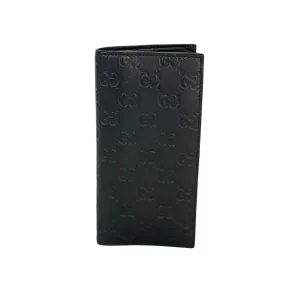 Gucci Guccissima Foldover GG Black long Wallet Clutch