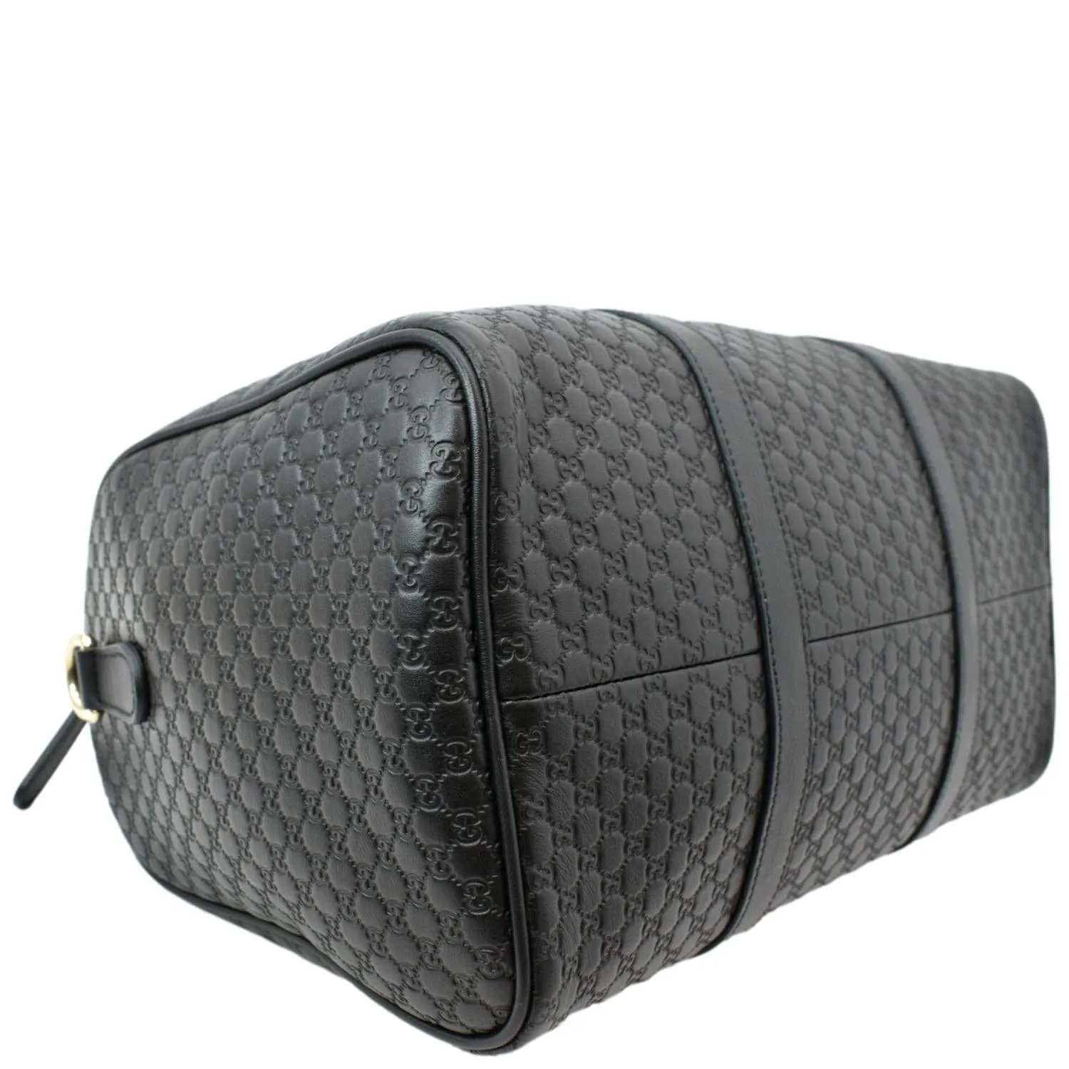 GUCCI Microguccissima Leather Boston Bag Black 449646