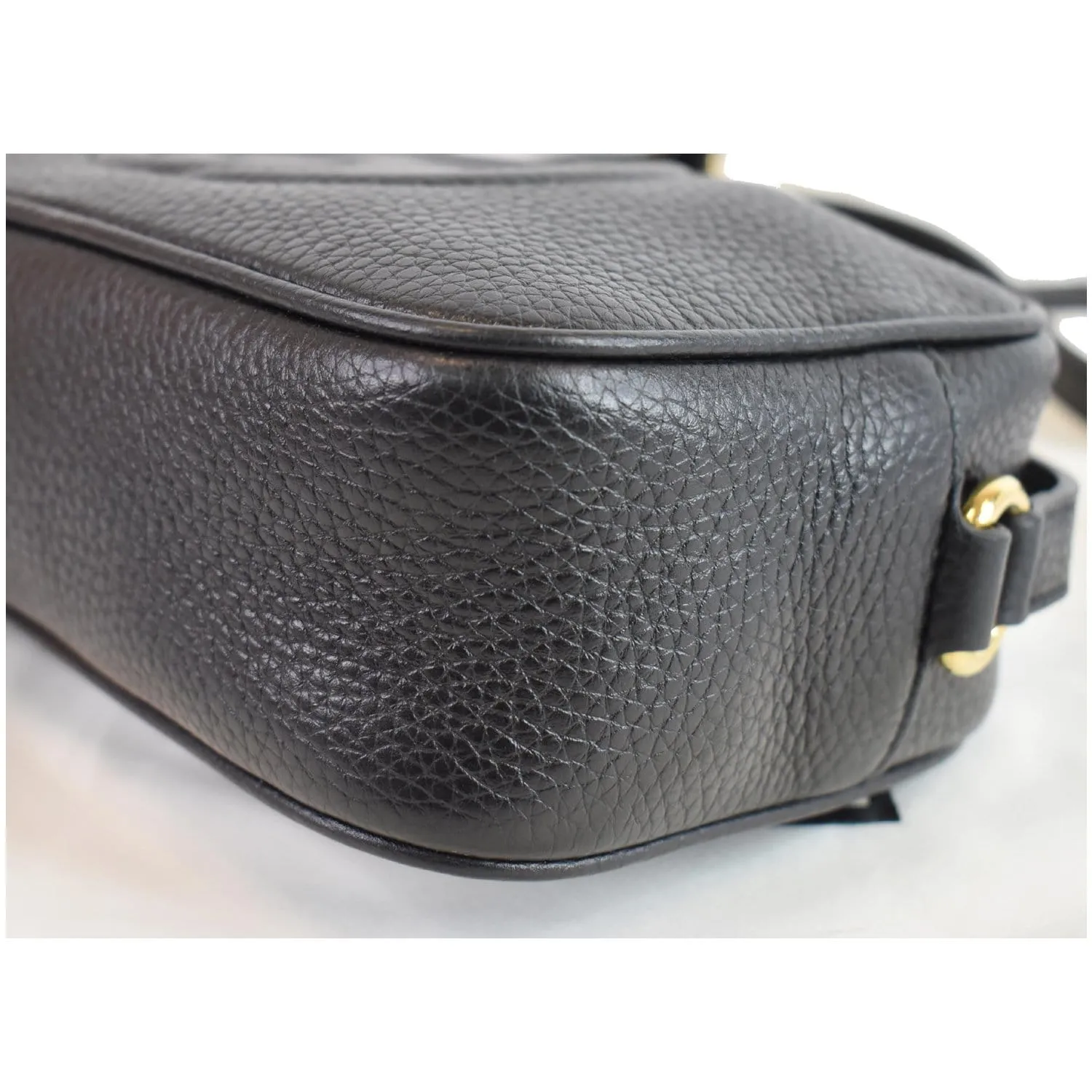 GUCCI Soho Disco Small Leather Crossbody Bag Black 347994