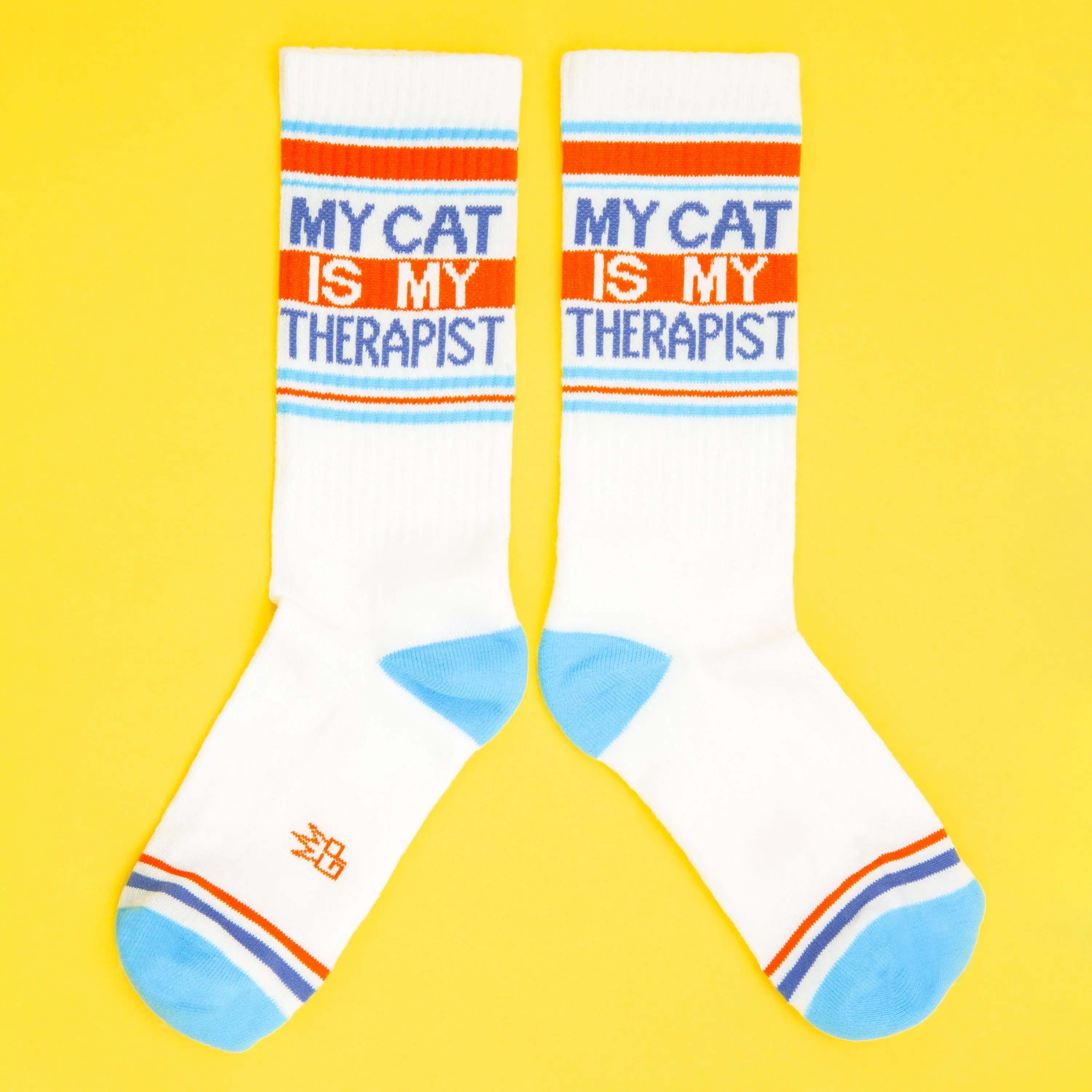 Gumball Poodle - My Cat Is My Therapist Gym Crew Socks