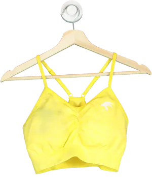 Gym Clothing Yellow Sports Bra UK S