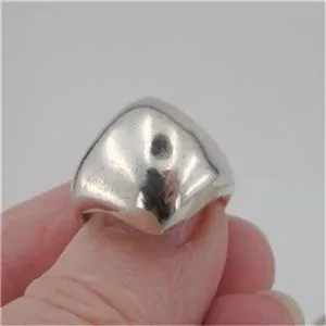 Hadar Designers Handmade Simple Modern Art Sterling Silver Ring 7,7.5,8 (H) SALE